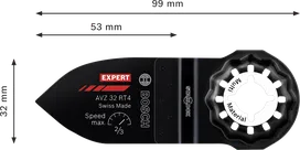 Bosch EXPERT AVZ 32 RT4 kõvakattega lihvimissõrm, 32x53 mm.